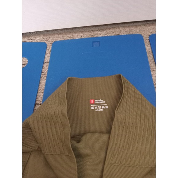 GYMSHARK Energy Seamless‎ Leggings Womens Size Small Olive Green High Rise - Picture 16 of 16